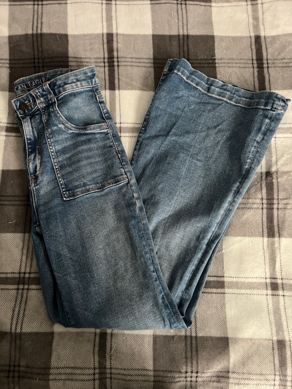 American Eagle Outfitters Blue Wide Leg Jeans
